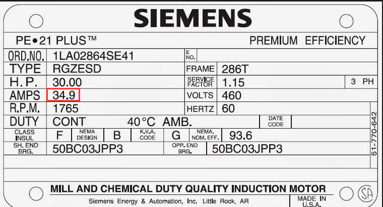 آمپر موتور روی پلاک