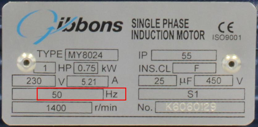 فرکانس کاری موتور