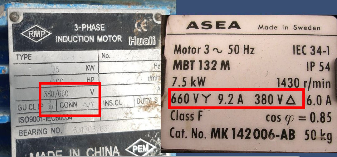 موتور 660-380 ستاره مثلث