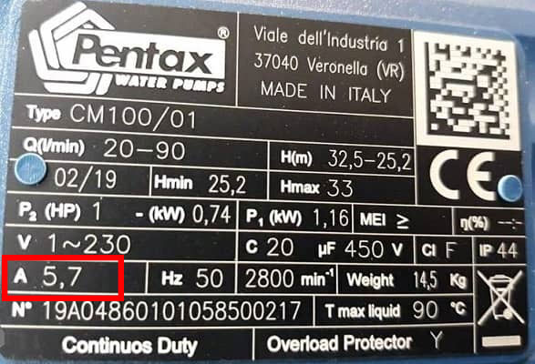 پلاک پمپ آب یک اسب