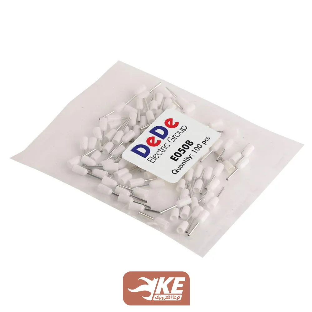 وایرشو تکی روکشدار سایز 0.5 سفید E0508 بسته 100 عددی DeDe