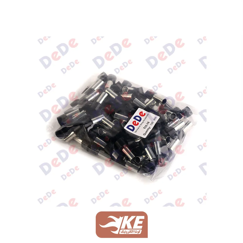 وایرشو تکی روکشدار سایز 25 مشکی E25016 بسته 100 عددی DeDe