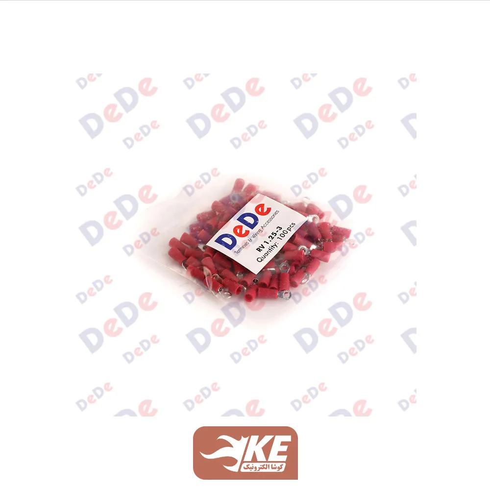 سرسیم حلقوی سایز 1.5 سوراخ 3 مدل RV1.25-3 بسته 100 عددی DeDe