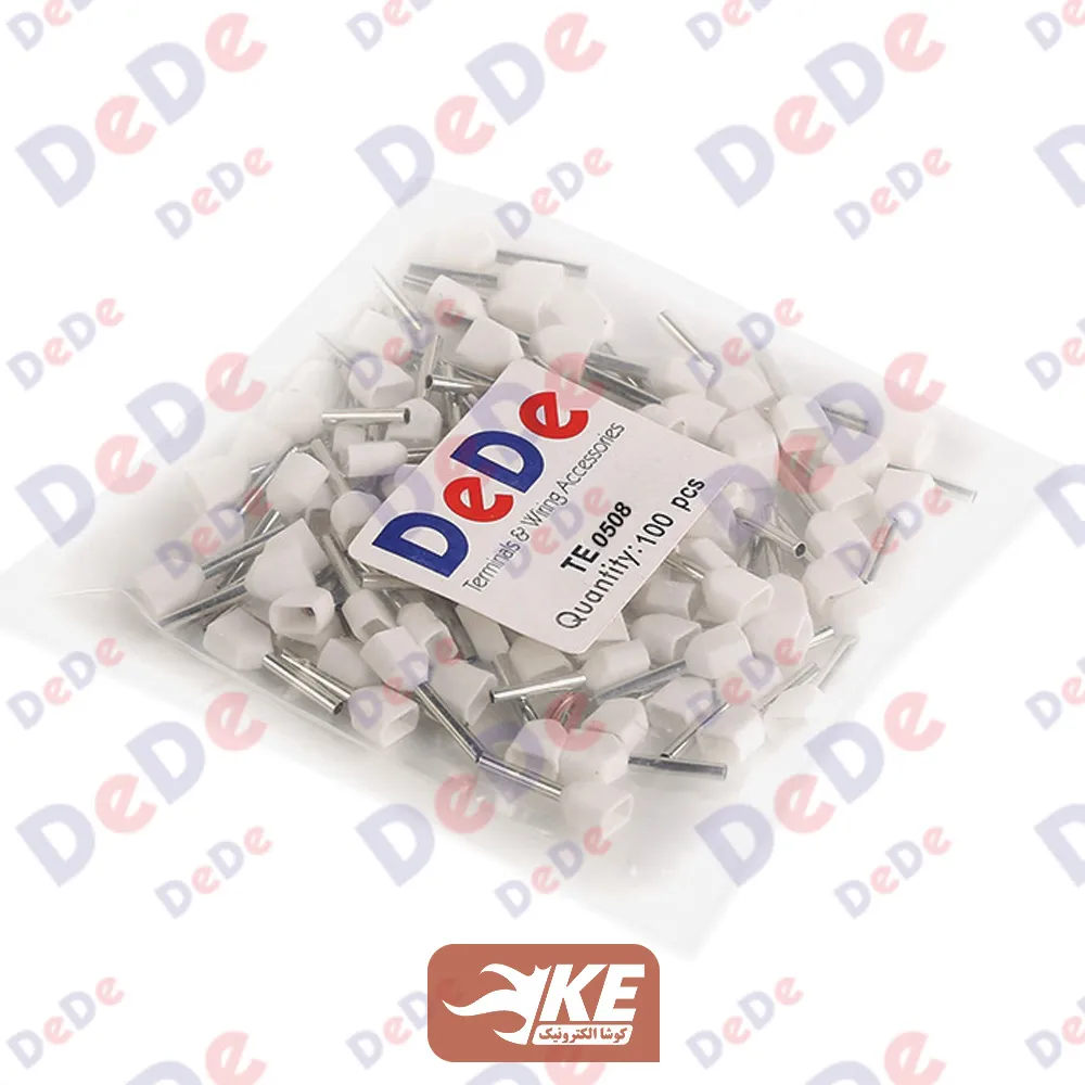 وایرشو دوبل روکشدار سایز 0.5 سفید TE0508 بسته 100 عددی DeDe