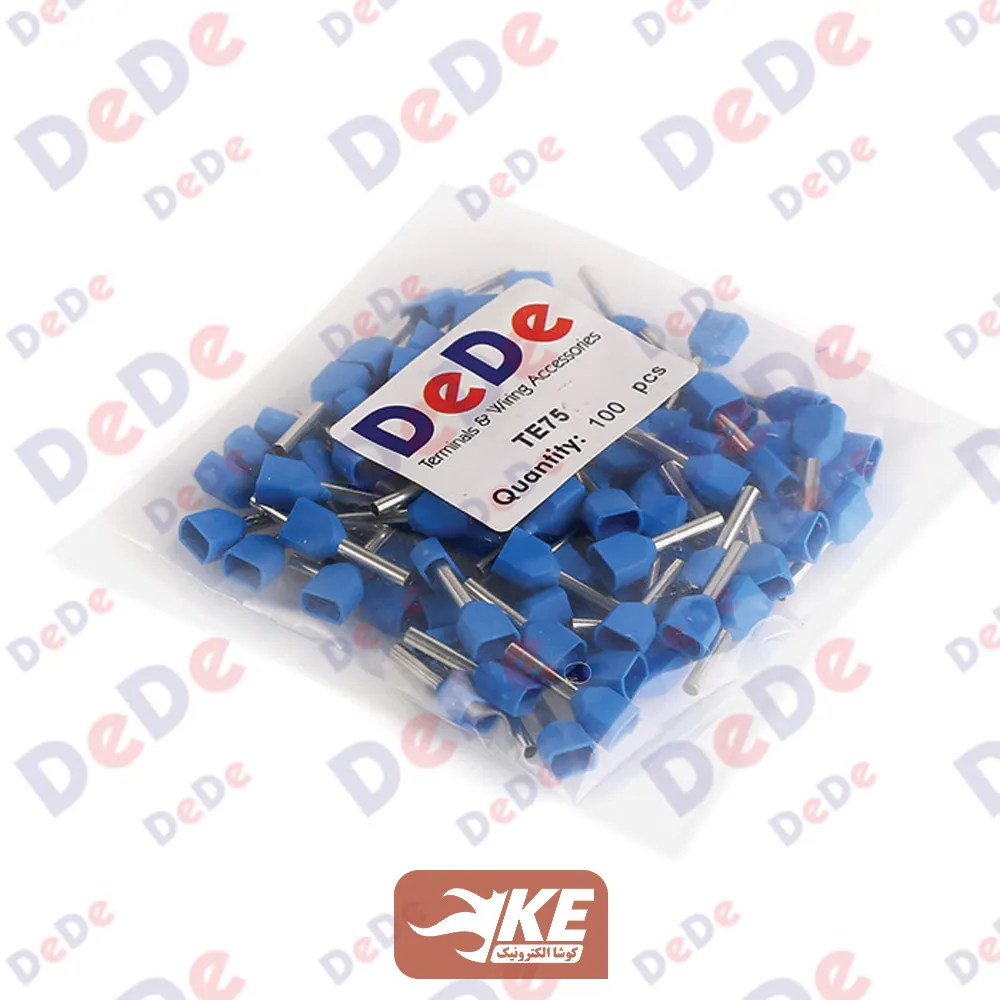 وایرشو دوبل روکشدار سایز 0.75 آبی TE7508 بسته 100 عددی DeDe