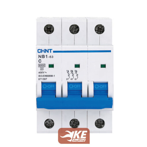 کلید مینیاتوری 6KA سه پل 50آمپر C سری NB1 چینت