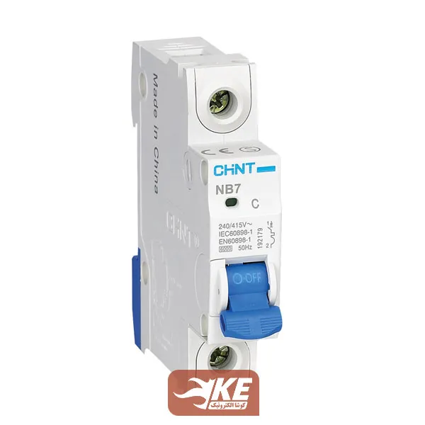 کلید مینیاتوری 6KA تک پل 25آمپر C سری NB7 چینت