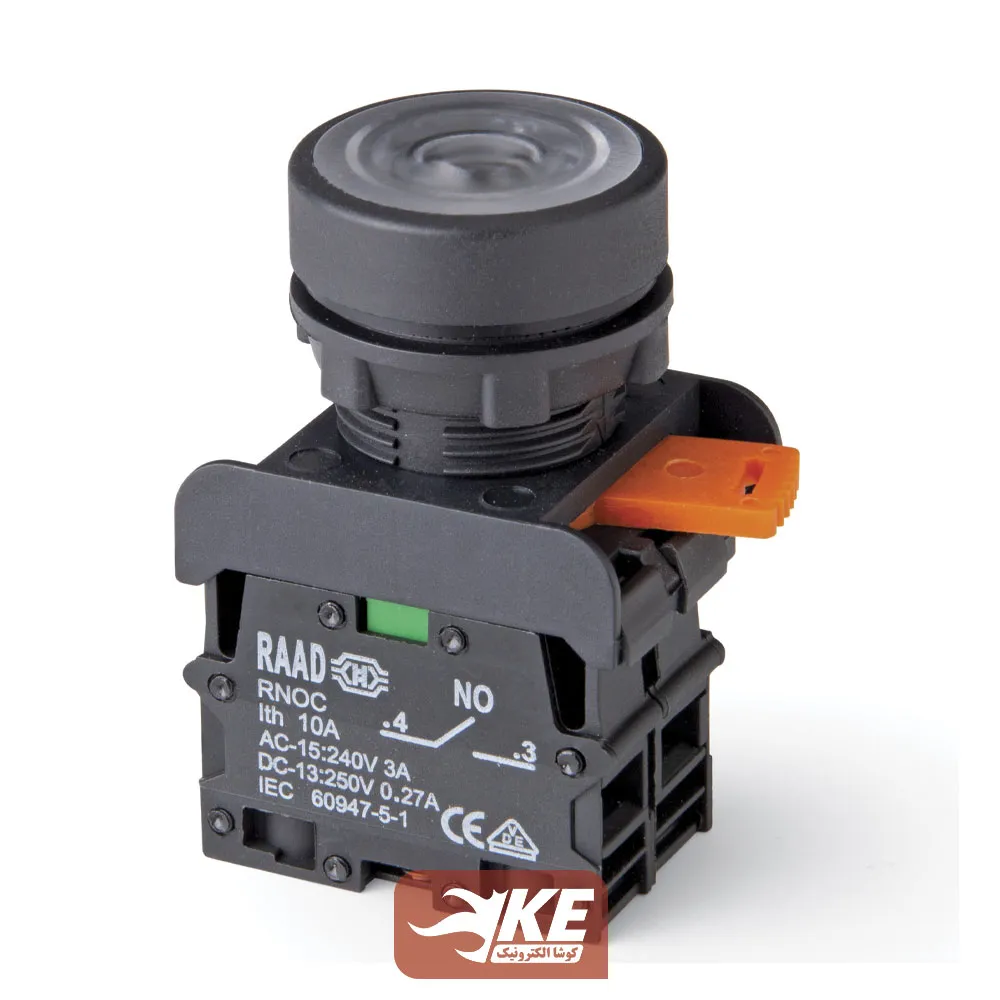 شستی استارت چراغدار سفید رعد