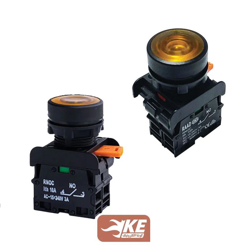 شستی استارت چراغدار زرد رعد