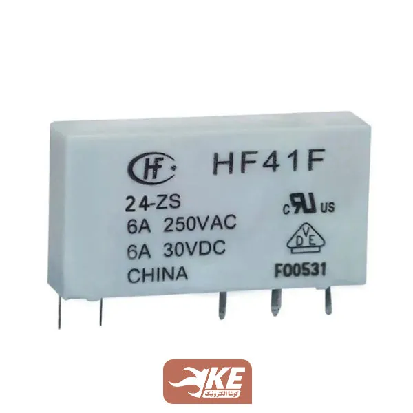 رله 24ولت 6آمپر هونگفا HF41F