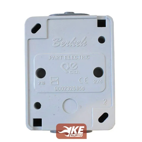 نمای پشت کلید تک‌پل روکار پارت