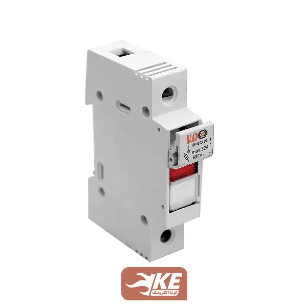 نگهدارنده فیوز تک‌پل 10x38 چراغدار رعد
