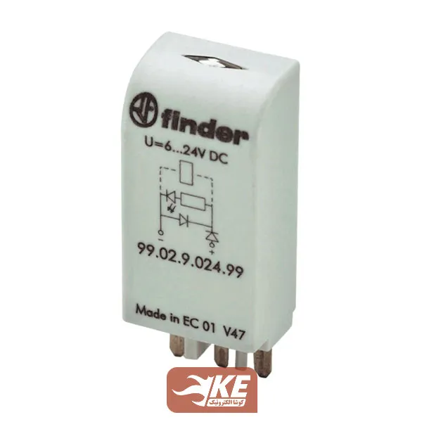 ماژول LED سبز 110 تا 230 ولت AC/DC فیندر مدل 99.02.0.230.59