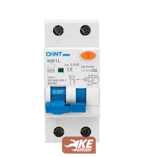 کلید محافظ جان تک پل+نول 25 آمپر ترکیبی چینت NB1L25A