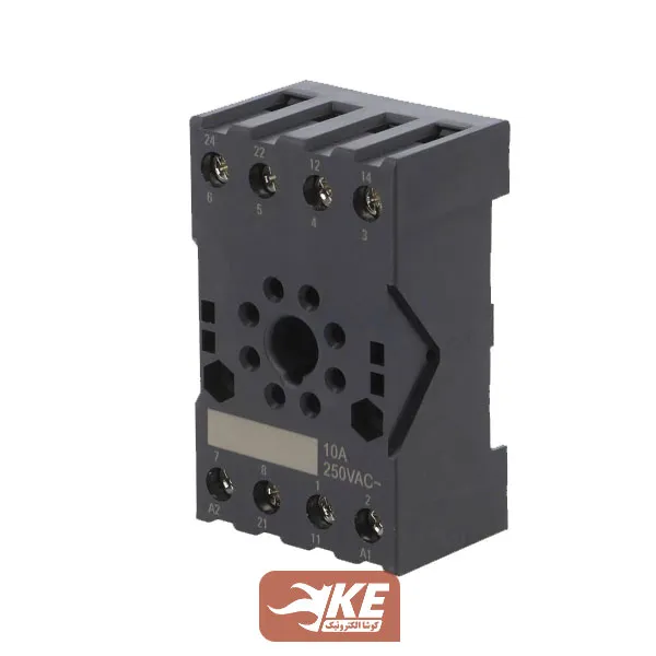 سوکت رله دو کنتاکت(پایه گرد) هونگفا 10FF-2Z