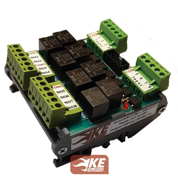 رله برد 5 آمپر 8 تایی 24 ولت