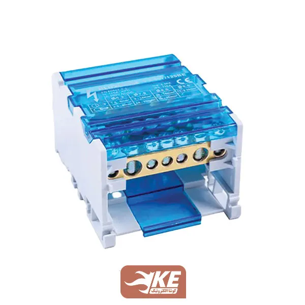 ترمینال توزیع چهار پل 125 آمپر 7 پیچ 500 ولت نیروسامان FJ407-125BE