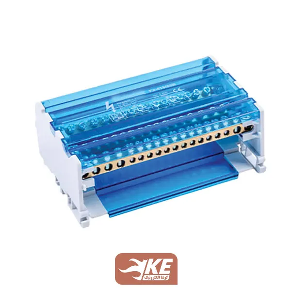 ترمینال توزیع چهار پل 80 آمپر 18 پیچ 500 ولت نیروسامان FJ418-80B
