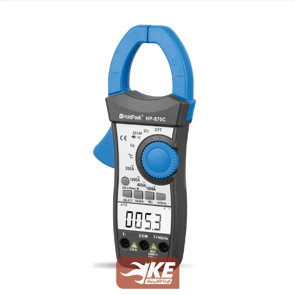مولتی‌متر کلمپی 1000 آمپری مدل HP-870A برند HOLDPEAK