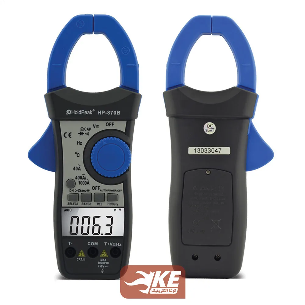 مولتی‌متر کلمپی 1000 آمپری مدل HP-870A برند HOLDPEAK