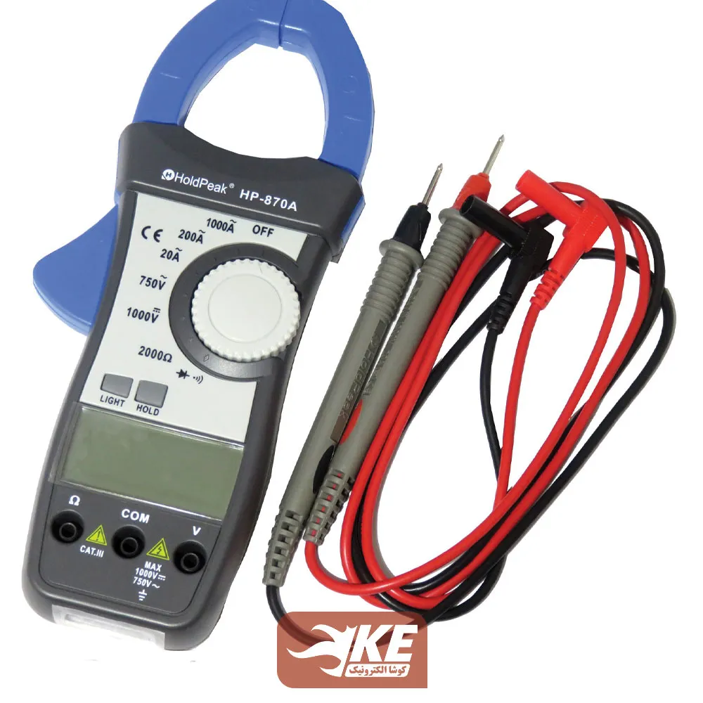 مولتی‌متر کلمپی 1000 آمپری مدل HP-870A برند HOLDPEAK