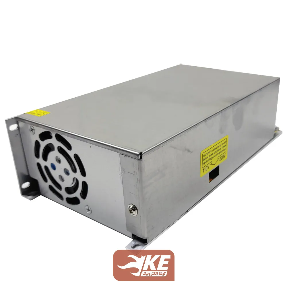 منبع تغذیه کف خواب 12 ولت 40 آمپر فن‌دار ادیسون