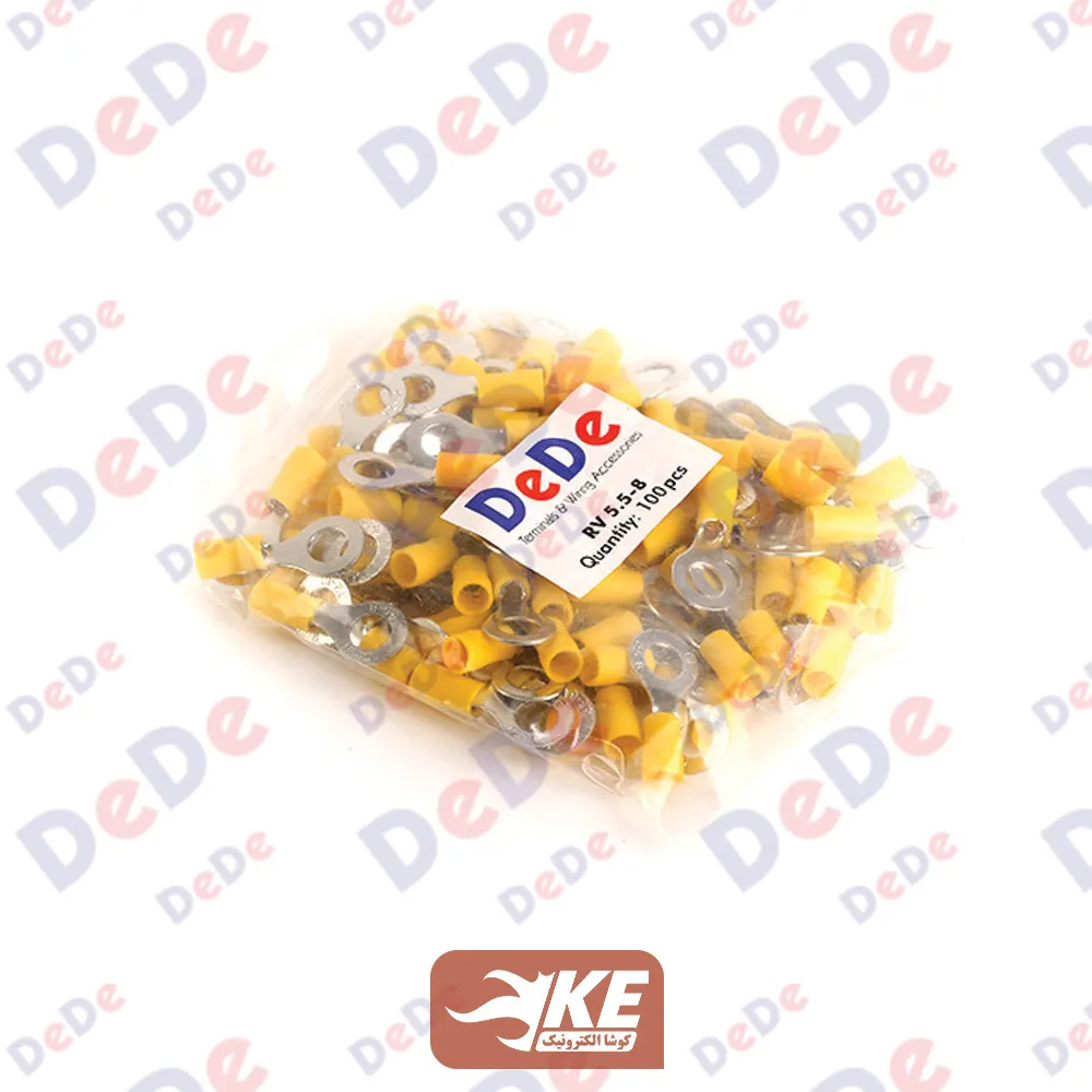 سرسیم حلقوی 6 سوراخ 8 مدل RV5.5-8 بسته 100 عددی DeDe