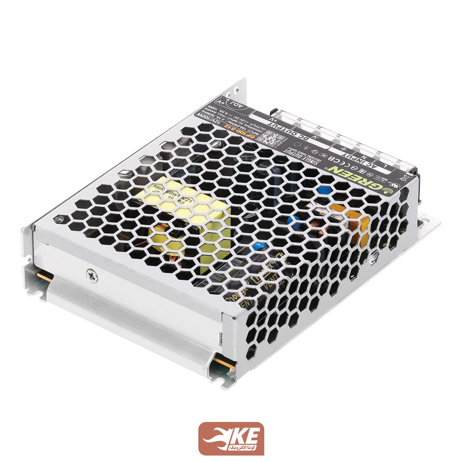 منبع تغذیه کف خواب 12 ولت 8.5 آمپر Green مدل GP100-S12