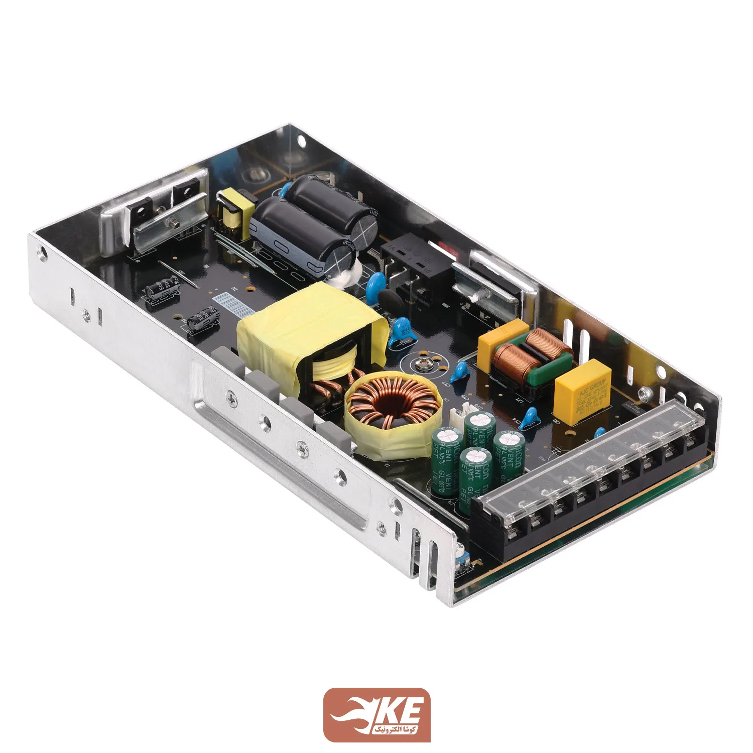 منبع تغذیه کف خواب 12 ولت 29 آمپر فن‌دار Green مدل GP350-S12