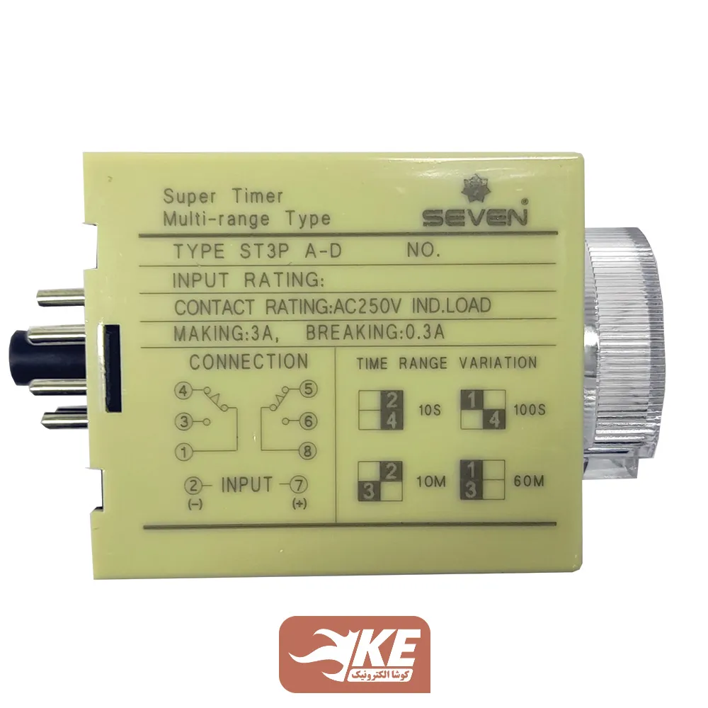تایمر آنالوگ ثانیه سوکتی ST3PAD سون
