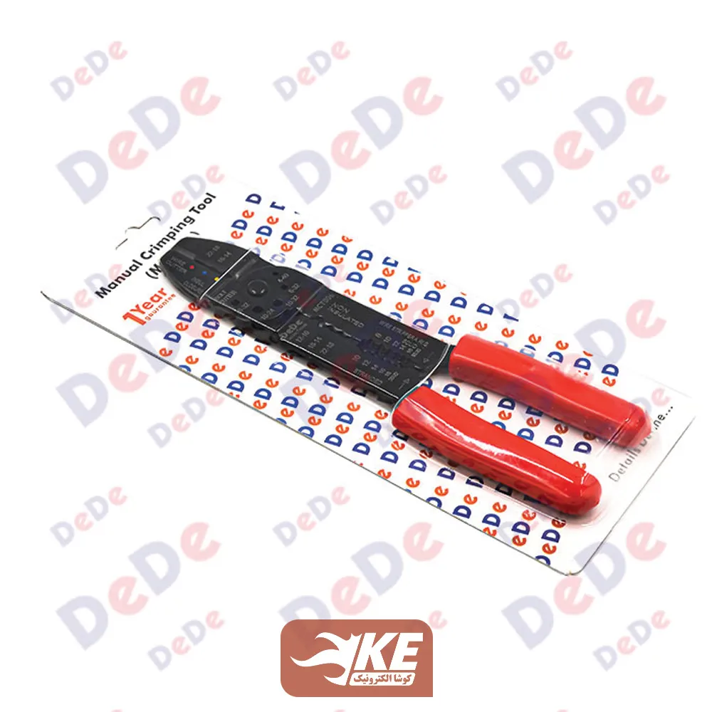 سیم‌چین و ابزار پرس 5 کاره دستی مدل MCT006 برند DeDe