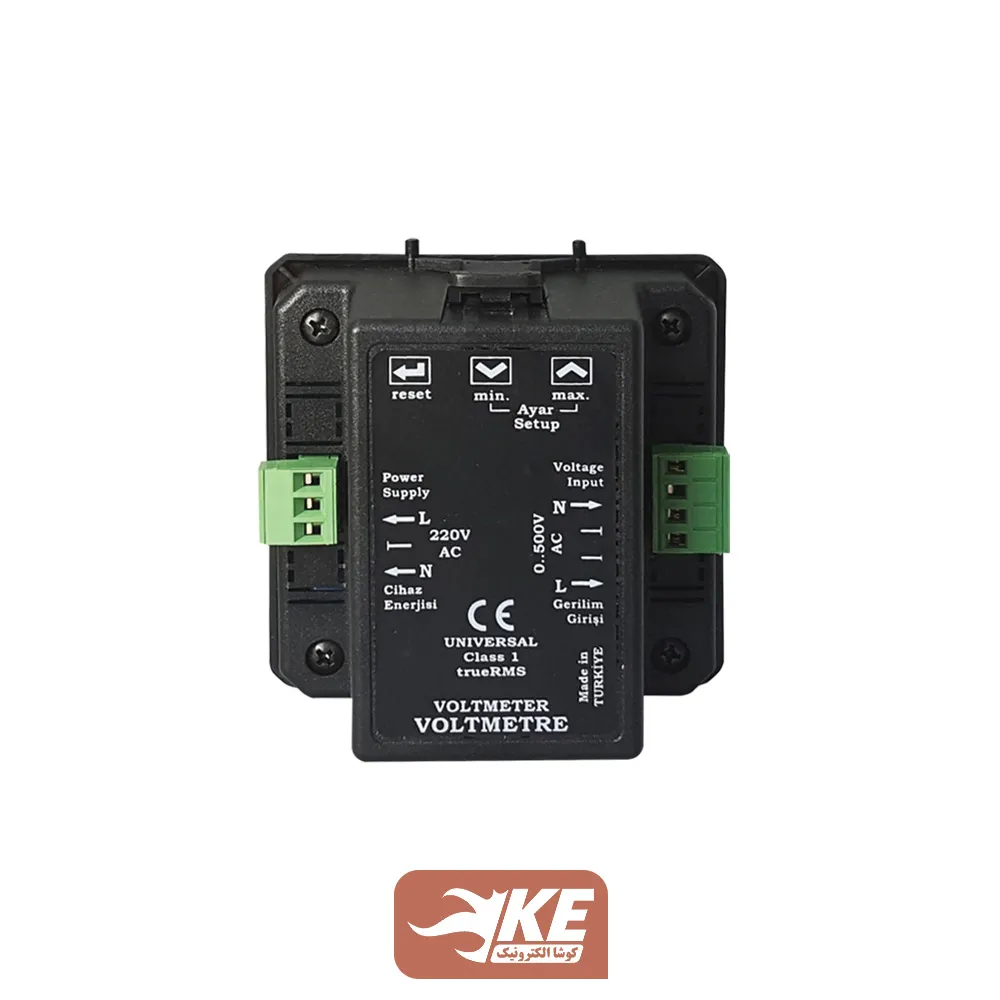 ولتمتر تکی تکفاز 96 دیجیتال رلهدار KRK مدل EPV-96-R