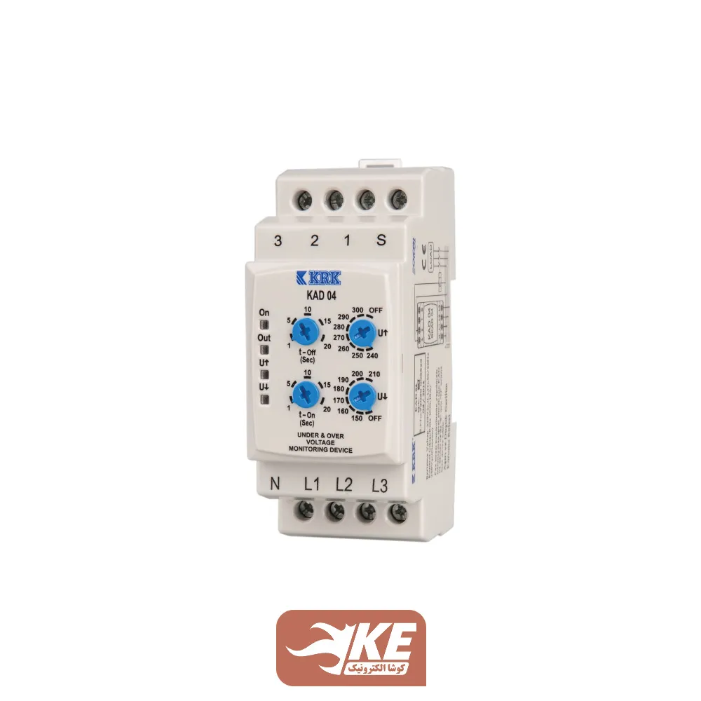 محافظ ولتاژ سه‌فاز چهار پتانسیومتری KRK مدل KAD04