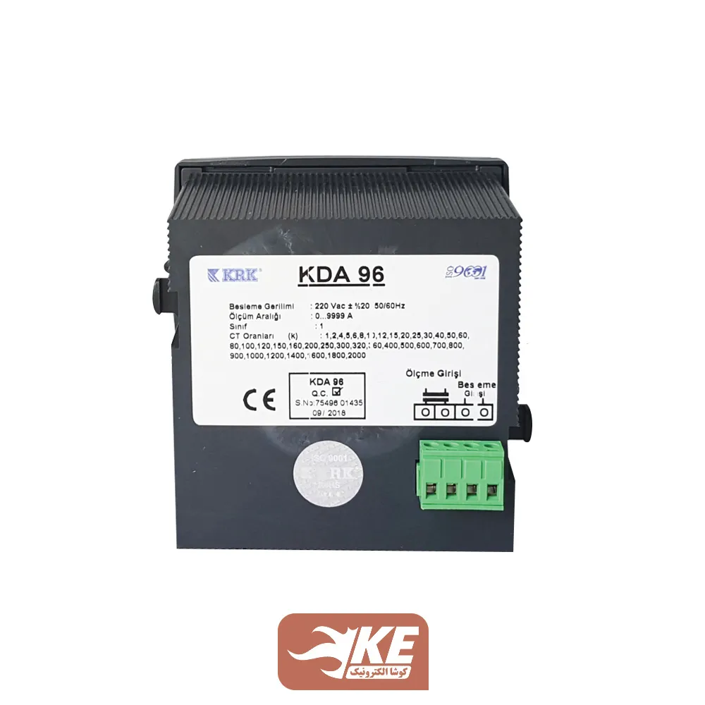 آمپرمتر تکی 96 دیجیتال KRK مدل KDA96
