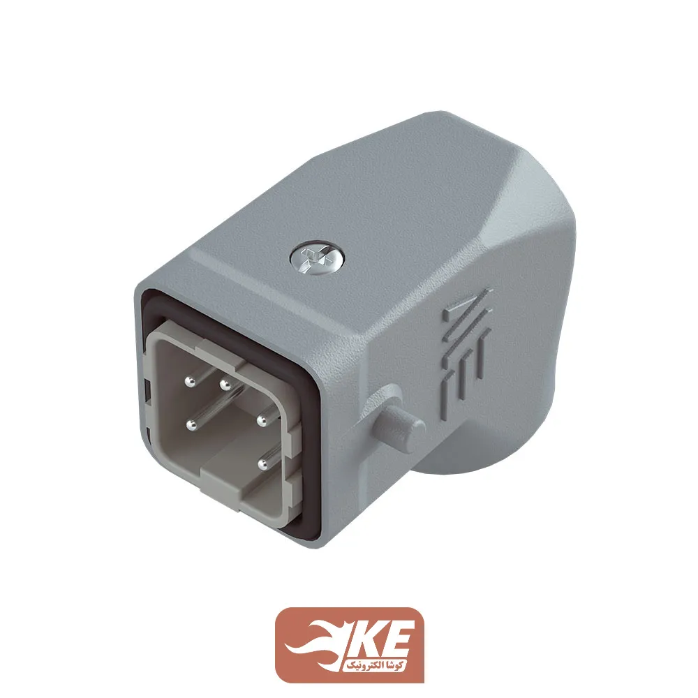 کانکتور صنعتی 4 پین 10 آمپر نری زاویه‌دار METE مدل 403018