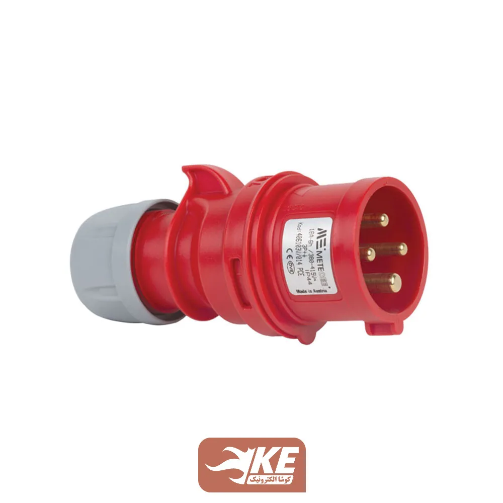 سوکت صنعتی 4 شاخه 16 آمپر نری METE مدل 406103v