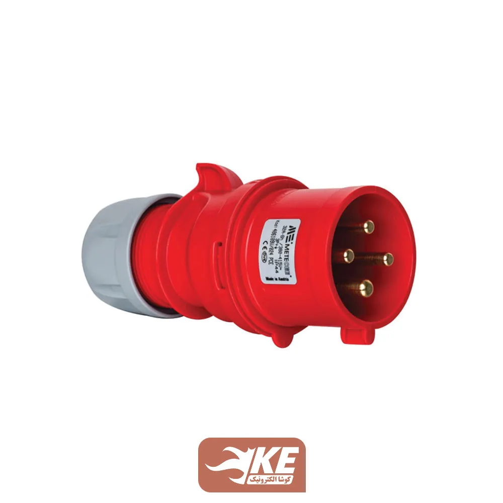 سوکت صنعتی 4 شاخه 32 آمپر نری METE مدل 406109v