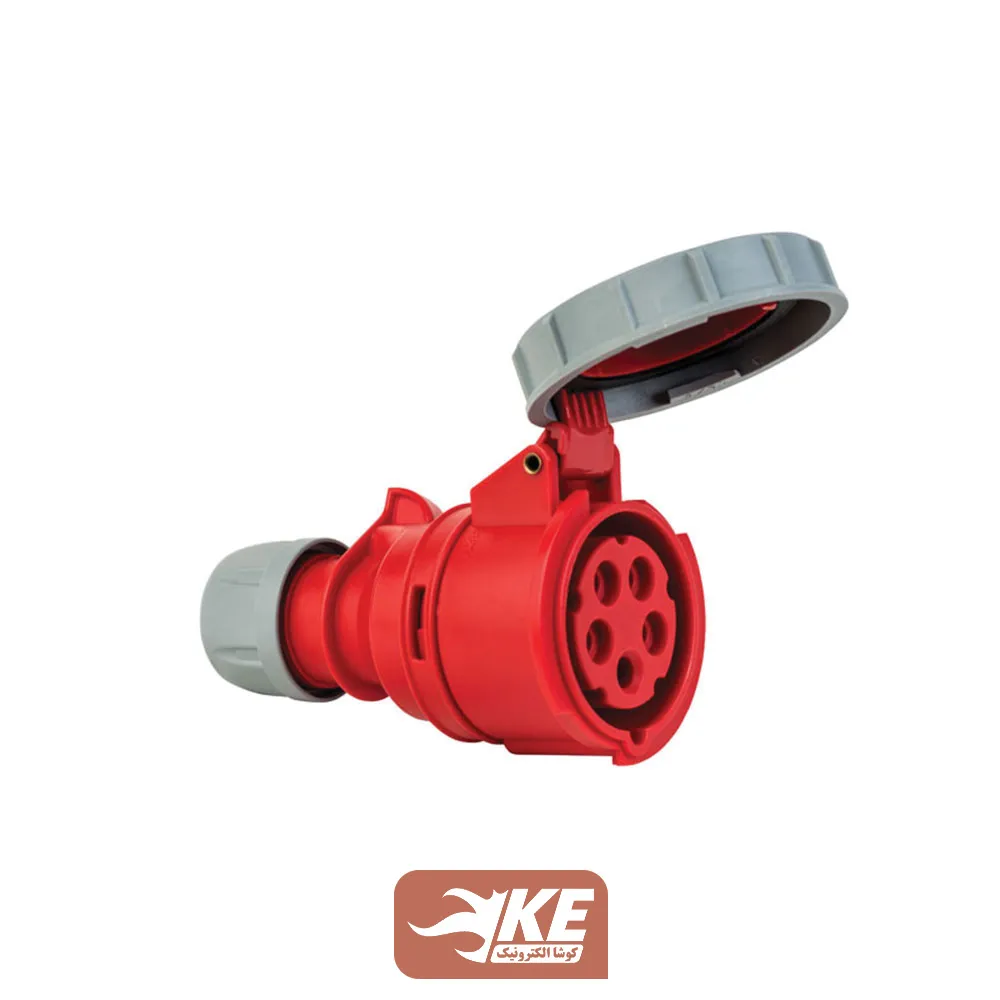 سوکت صنعتی 5 شاخه 16 آمپر مادگی مستقیم METE مدل 406406v