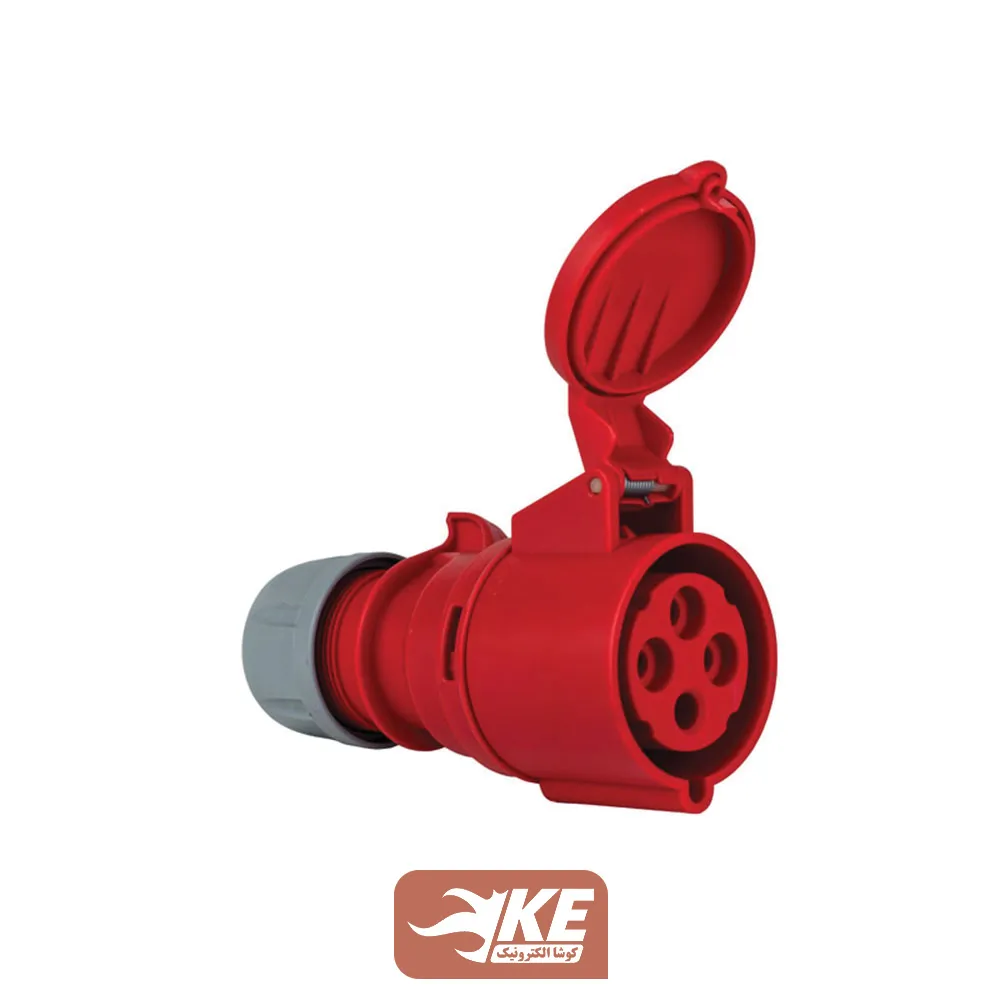 سوکت صنعتی 4 شاخه 32 آمپر مادگی مستقیم METE مدل 406409v