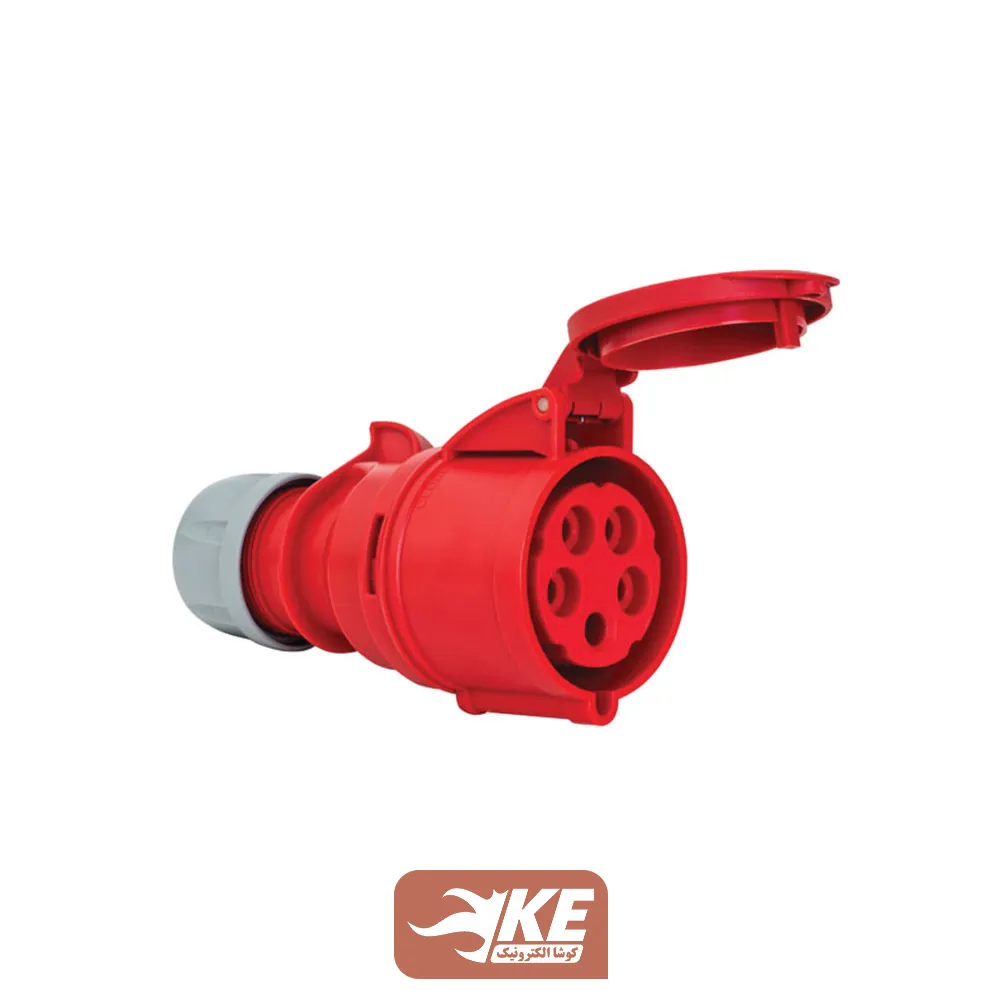 سوکت صنعتی 5 شاخه 32 آمپر مادگی مستقیم METE مدل 406411v