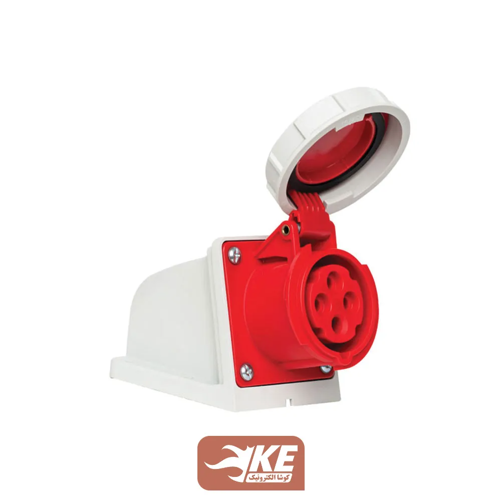 سوکت صنعتی 4 شاخه 16 آمپر مادگی دیواری METE مدل 406606v
