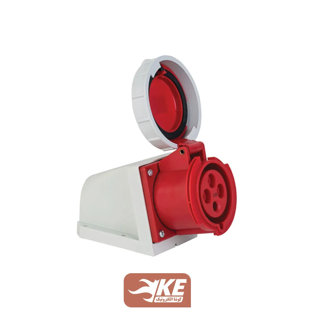 سوکت صنعتی 4 شاخه 32 آمپر مادگی دیواری METE مدل 406615v