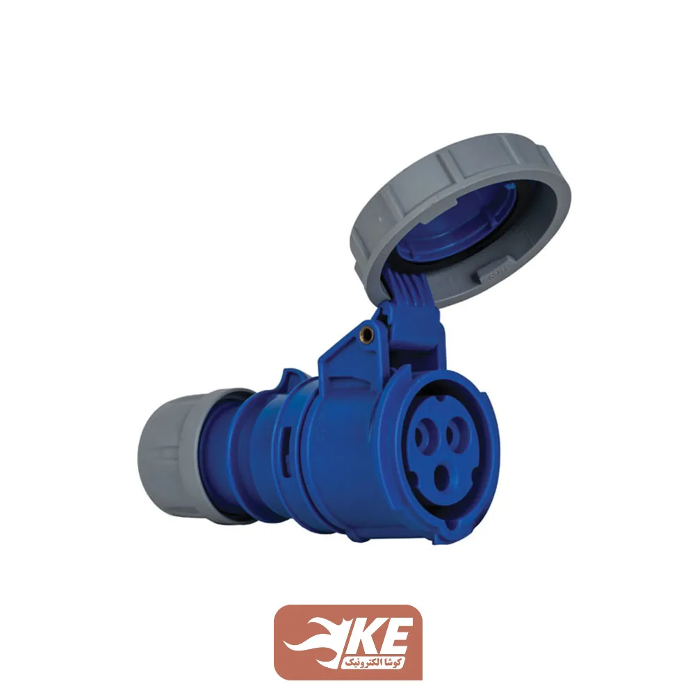 سوکت صنعتی 3 شاخه 16 آمپر مادگی مستقیم IP67 برند METE مدل 406402v