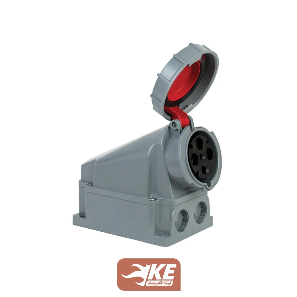 سوکت صنعتی 4 شاخه 63 آمپر مادگی دیواری METE مدل 406622