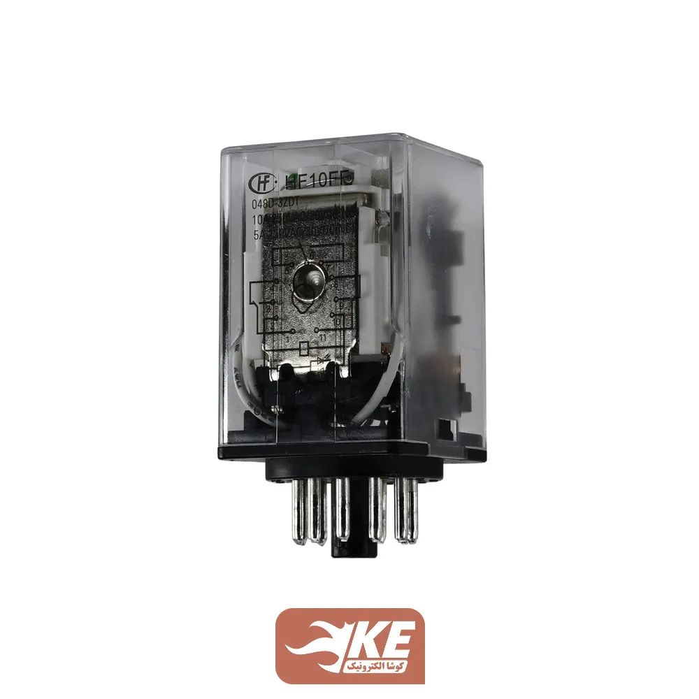 رله 48VDC سه کنتاکت 10 آمپر هونگفا HF10FF/048D-3ZDT