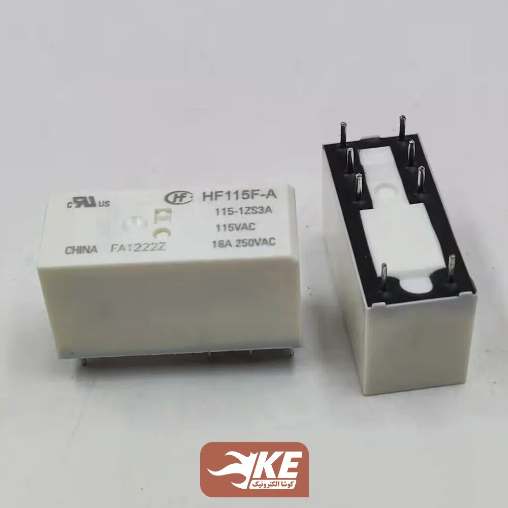 رله 115VAC تک کنتاکت 16 آمپر هونگفا HF115F-A/115-1Z