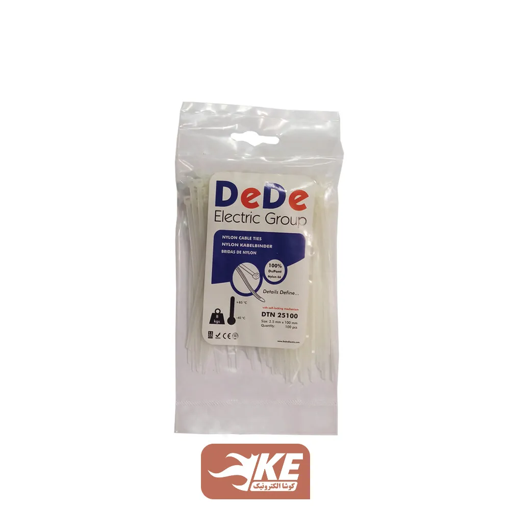 بست کمربندی 10 سانتی عرض 2.5 میلی DeDe بسته 100 عددی DTN25100