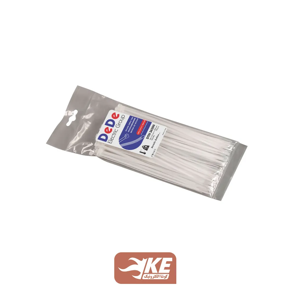 بست کمربندی 20 سانتی عرض 3.6 میلی DeDe بسته 100 عددی DTN36200