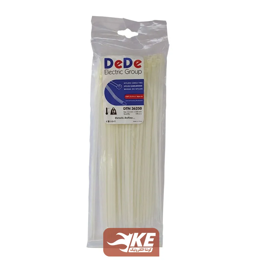 بست کمربندی 25 سانتی عرض 3.6 میلی‌ DeDe بسته 100 عددی DTN36250
