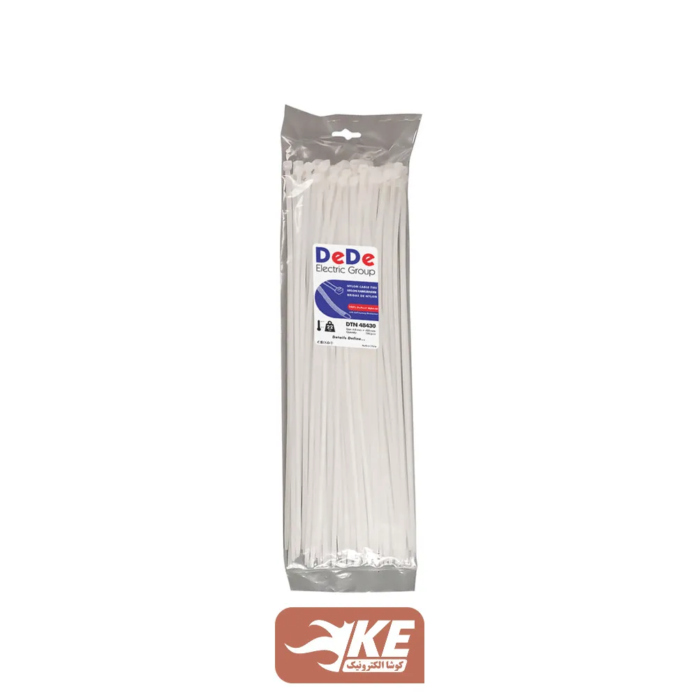 بست کمربندی 43 سانتی عرض 4.8 میلی‌ DeDe بسته 100 عددی DTN48430